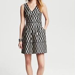 Banana Republic Monogram Diamond Jacquard Dress